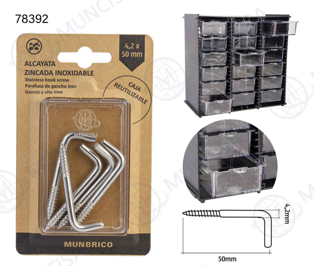 ALCAYATA INOX 4,2X50MM