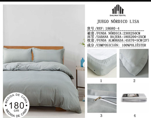 JUEGO DE FUNDA NORDICA 180CM